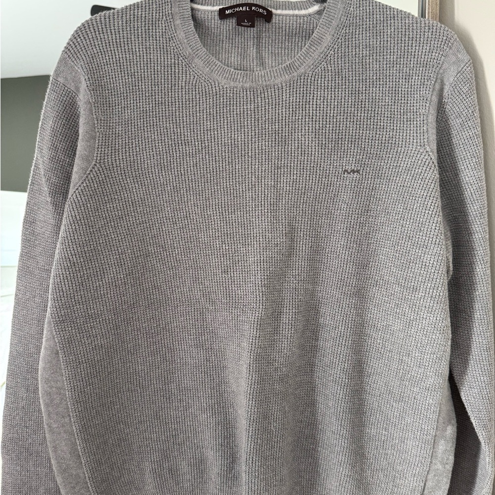 Michael Kors Gray Men's Sweater Size Large 100% Cotton
